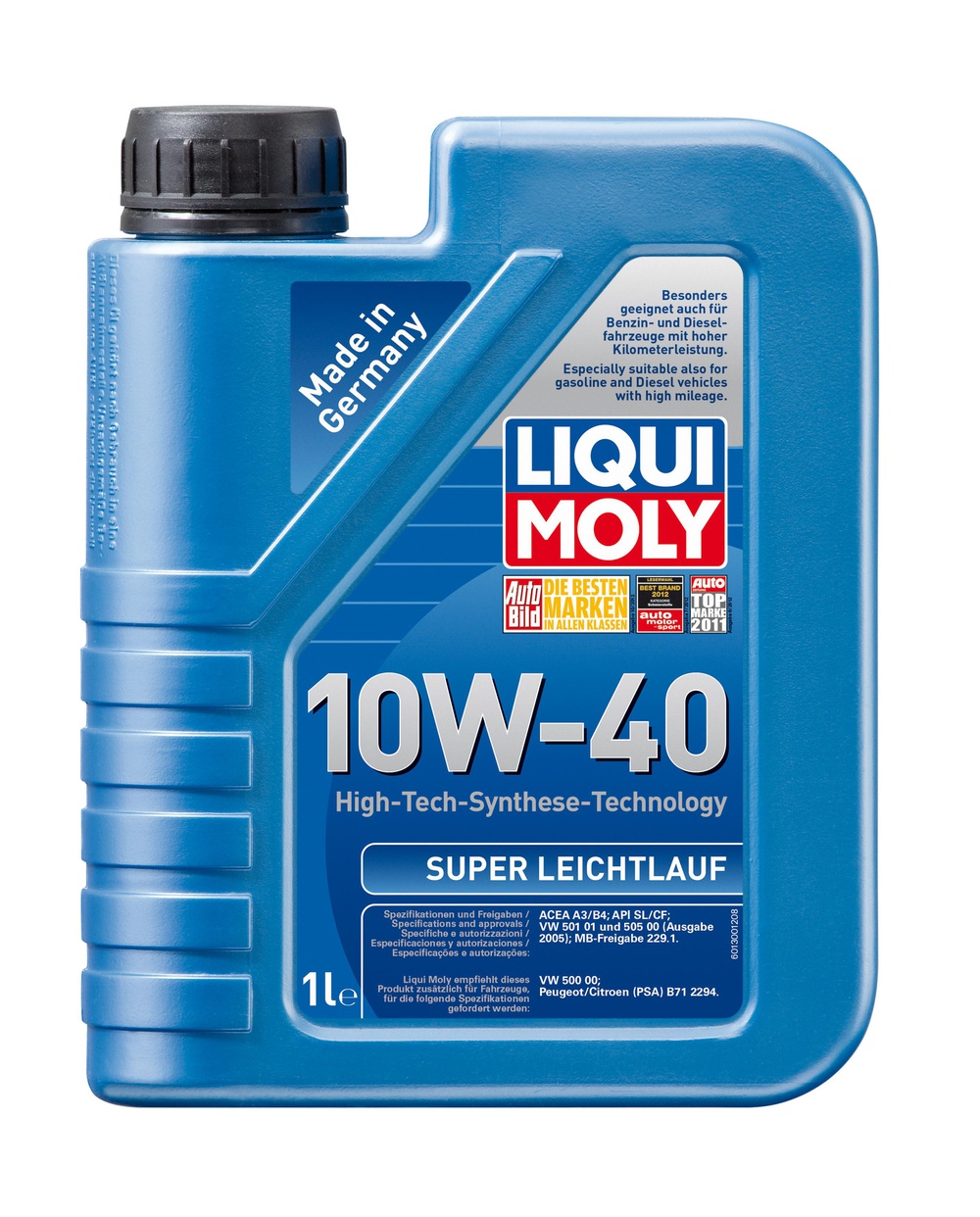 LIQUI MOLY 1928 LM Super Leichtlauf 10W-40 SN, A3B4 Масло моторное синт.(501.01, 505.00, 500.00, B712294, 229.1) 1л